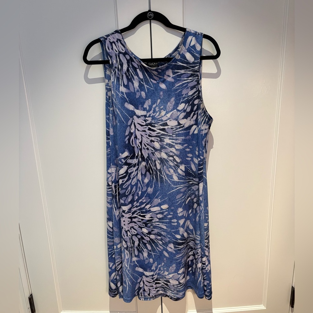 CLARA SUNWOO Blue and White Floral Maxi Dress